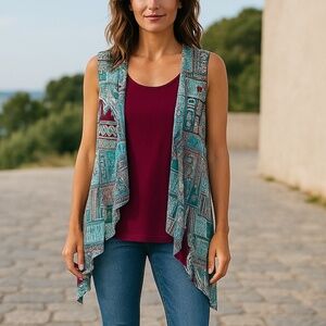 Iman Global Chic Sleeveless 2-Piece Tank with Overlay Top - SIZE Small - NEW